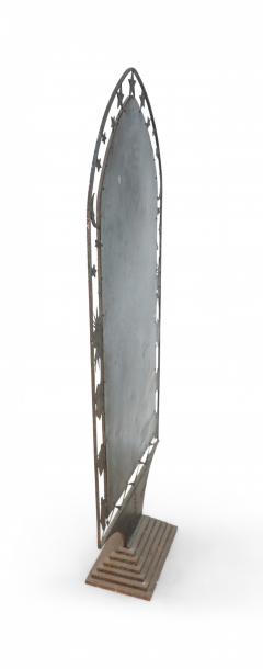 French Art Deco Wrought Iron Cheval Mirror - 4630382