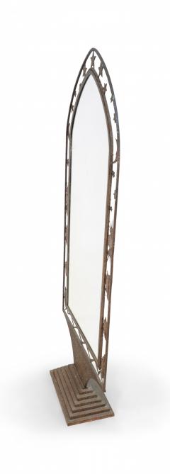 French Art Deco Wrought Iron Cheval Mirror - 4630384