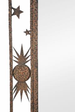 French Art Deco Wrought Iron Cheval Mirror - 4630386