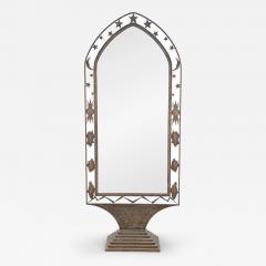 French Art Deco Wrought Iron Cheval Mirror - 4645305