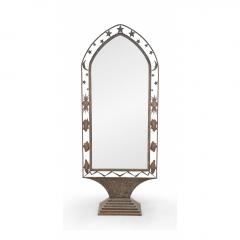 French Art Deco Wrought Iron Cheval Mirror - 4645307