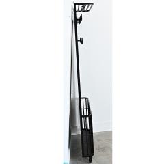 French Art Deco Wrought Iron Hall Tree with Mirror - 4663645