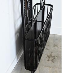 French Art Deco Wrought Iron Hall Tree with Mirror - 4663680