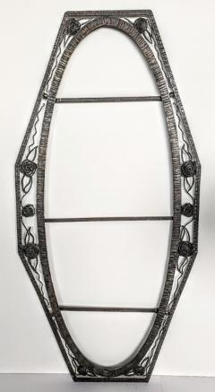 French Art Deco Wrought Iron Mirror - 3940915