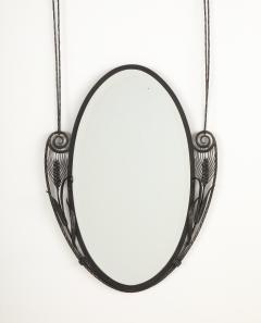 French Art Deco Wrought Iron Wall Mirror circa 1930 - 4423244