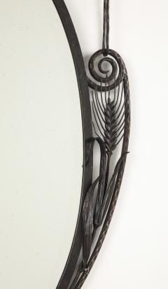 French Art Deco Wrought Iron Wall Mirror circa 1930 - 4423248