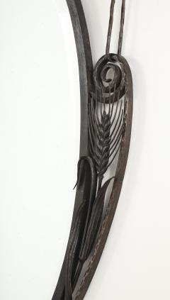 French Art Deco Wrought Iron Wall Mirror circa 1930 - 4423253