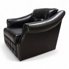 French Art Deco leather armchair 1960 - 4741909