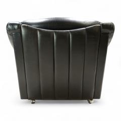 French Art Deco leather armchair 1960 - 4741910