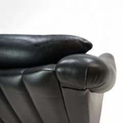 French Art Deco leather armchair 1960 - 4741912
