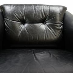 French Art Deco leather armchair 1960 - 4741913