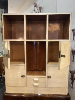 French Art Deco parched and walnut cabinet - 3032687
