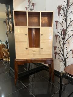 French Art Deco parched and walnut cabinet - 3032691