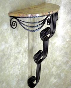 French Art Deco waterfall style console - 3164961