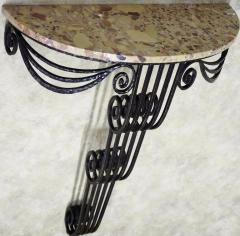French Art Deco waterfall style console - 3164981