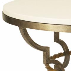 French Art Moderne Style Bronze and Limestone Coffee Table - 2787835