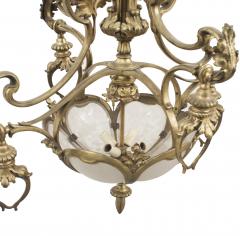 French Art Nouveau Bronze Dore Chandelier - 737877