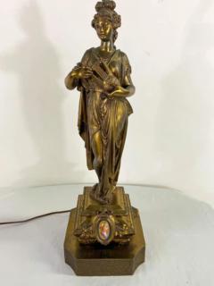 French Art Nouveau Bronze Figural Table Lamp a Pair - 2867156