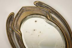 French Art Nouveau Bronze Hand Mirror - 4671538