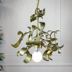 French Art Nouveau Bronze Mistletoe Chandelier - 3042240