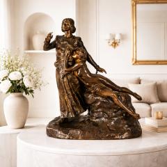 French Art Nouveau Bronze Sculpture Wagner s Tannhauser after Louis Chalon - 4561780