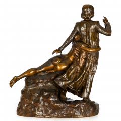 French Art Nouveau Bronze Sculpture Wagner s Tannhauser after Louis Chalon - 4561781