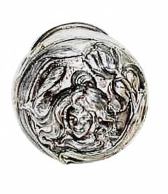 French Art Nouveau Etched Crystal Perfume Bottle - 4671759