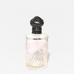French Art Nouveau Etched Crystal Perfume Bottle - 4717037