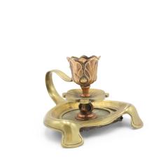 French Art Nouveau Floral Candlestick - 4195835