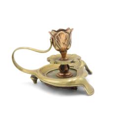 French Art Nouveau Floral Candlestick - 4195836