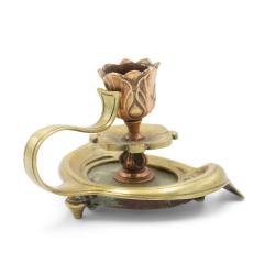 French Art Nouveau Floral Candlestick - 4195837