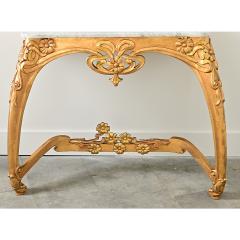 French Art Nouveau Gilt Console Table - 4482459