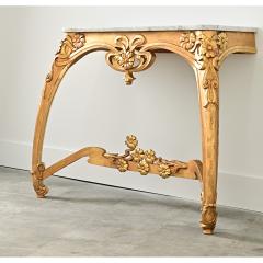 French Art Nouveau Gilt Console Table - 4482460