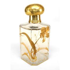 French Art Nouveau Gilt Crystal Perfume Bottle - 4733131