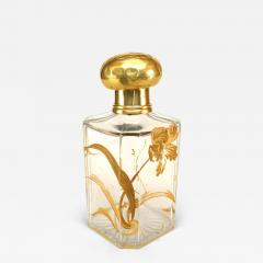 French Art Nouveau Gilt Crystal Perfume Bottle - 4733175