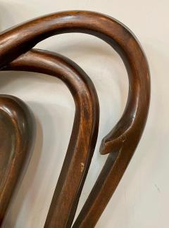 French Art Nouveau Mahogany Frame Mirror in Butterfly Shape - 3300092