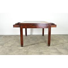 French Art Nouveau Mahogany Leather Partners Desk - 4482312