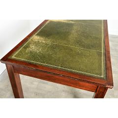 French Art Nouveau Mahogany Leather Partners Desk - 4482317