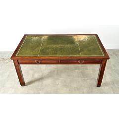 French Art Nouveau Mahogany Leather Partners Desk - 4482319