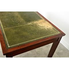 French Art Nouveau Mahogany Leather Partners Desk - 4482320