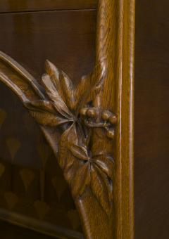French Art Nouveau Mahogany and Walnut Cupboard - 4625785
