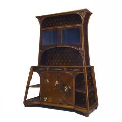 French Art Nouveau Mahogany and Walnut Cupboard - 4627840