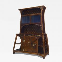 French Art Nouveau Mahogany and Walnut Cupboard - 4627873