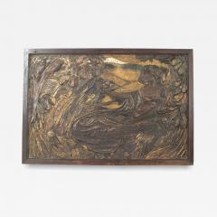 French Art Nouveau Polychromed Wall Plaque - 4211697
