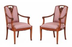 French Art Nouveau Purple Moire 5 Piece Living Room Set - 4626428