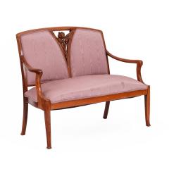 French Art Nouveau Purple Moire 5 Piece Living Room Set - 4628065