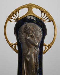 French Art Nouveau Purple Porcelain Vase - 515236