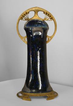 French Art Nouveau Purple Porcelain Vase - 515238