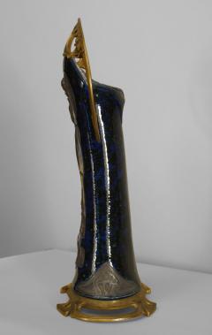 French Art Nouveau Purple Porcelain Vase - 515242