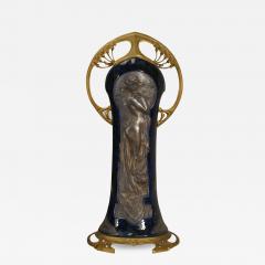 French Art Nouveau Purple Porcelain Vase - 518585